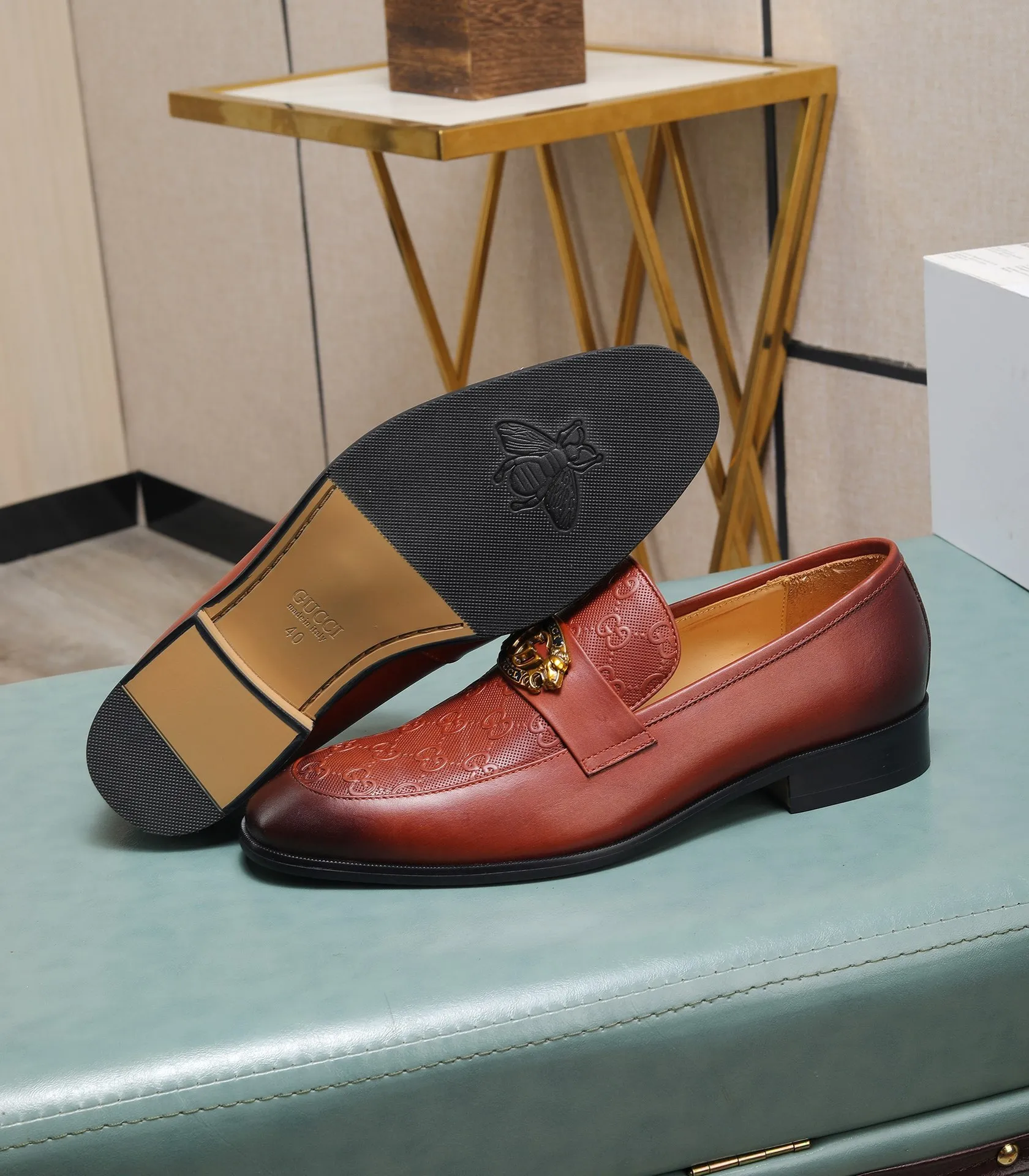 Men's shoes💰540📛📛Original (water-dyed cowhide) Gucci GUCCI official website formal shoes🌀 Italian🇮🇹imported cowhide➕top imported water-dyed cowhide lining💋Finely handmade original bottom, the real thing looks better when photographed in person Standard size 38-44